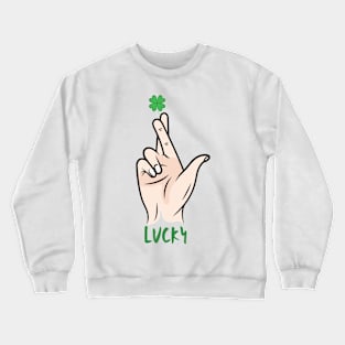 lucky shamrock heart st patrick's day parade clover holiday Crewneck Sweatshirt